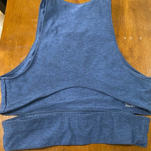 Outdoor Voices Blue Flashback Crop Top Sports Bra Size Medium - Picture 4 of 5